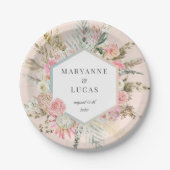 ボヘエレガントミアンフローラモノグラム ペーパープレート (正面)