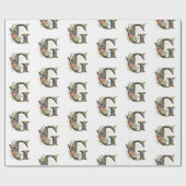ボヘエレガントミアンフローラ文字G ラッピングペーパー (フラット)