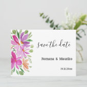 ボヘエレガントミアンフローラ水彩手色彩の鮮やか型 セーブザデート (スタンド正面)