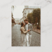 ボヘエレガントミアンモダン写真QRコードウェディングRSVP エンクロージャーカード (裏面)