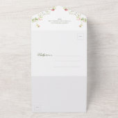 ボヘエレガントミアンモノグラム結婚フローラ オールインワン招待状 (外側)
