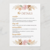 ボヘエレガントミアン式レセプションと詳細 エンクロージャーカード (正面)