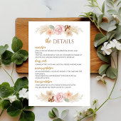 ボヘエレガントミアン式レセプションと詳細 エンクロージャーカード