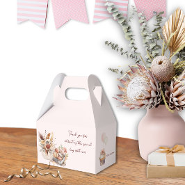 ボヘエレガントミアン素朴ピンクティーパーティー フェイバーボックス