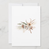 ボヘエレガントミアン素朴・パンパ結婚ス 招待状 (裏面)