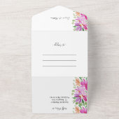 ボヘエレガントミアン芸術的シック オールインワン招待状 (外側)