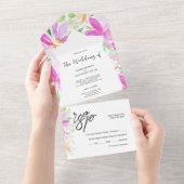 ボヘエレガントミアン芸術的シック オールインワン招待状 (貼ってはがせる)