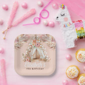 ボヘエレガントミアン誕生日パーソナライズされた ペーパープレート (パーティー)