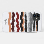 ボヘエレガントミアン金ゴールドと黒署名 Case-Mate iPhoneケース (裏面(横))