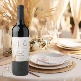 ボヘエレガントミアン金ゴールドパンパ ワインラベル