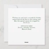 ボヘエレガントミアン・クリスマス作曲挨拶 シーズンカード (裏面)