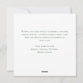 ボヘエレガントミアン・クリスマス作曲挨拶 シーズンカード (裏面)