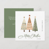 ボヘエレガントミアン・クリスマス・パイン・グリーティング シーズンカード (正面/裏面)