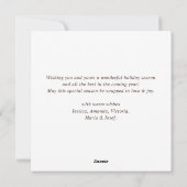 ボヘエレガントミアン・クリスマス・パイン・グリーティング シーズンカード (裏面)