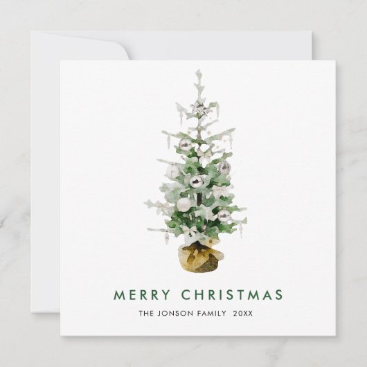 ボヘエレガントミアン・クリスマス・パイン・グリーティング シーズンカード (正面)