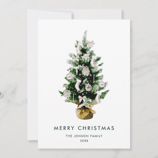 ボヘエレガントミアン・クリスマス・パイン・グリーティング シーズンカード (正面)