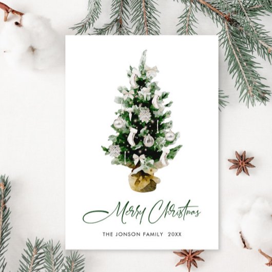 ボヘエレガントミアン・クリスマス・パイン・グリーティング シーズンカード
