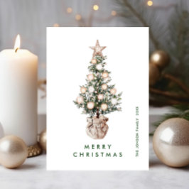 ボヘエレガントミアン・クリスマス・パイン・グリーティング シーズンカード
