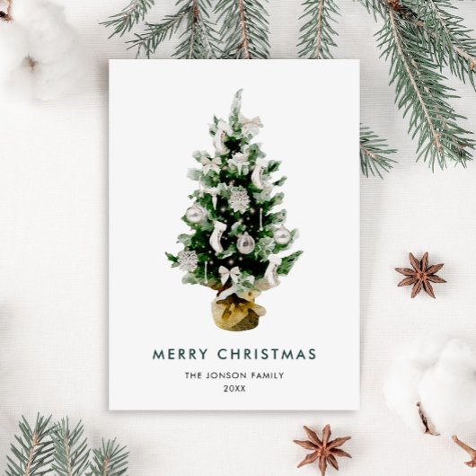 ボヘエレガントミアン・クリスマス・パイン・グリーティング シーズンカード