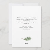 ボヘエレガントミアン・クリスマス・パイン・グリーティング シーズンカード (裏面)