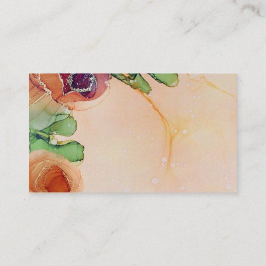 ボヘエレガントミアンQR結婚ウェブサイトカード 名刺 (裏面)