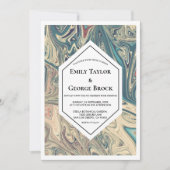 ボヘエレガントミミニマルア芸術的抽象芸術結婚ズ 招待状 (正面)