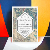 ボヘエレガントミミニマルア芸術的抽象芸術結婚ズ 招待状