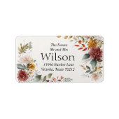 ボヘカラフルミアンフローラ差出人住所 ラベル (正面)