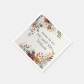 ボヘカラフルミアンフローラ結婚のディナーカクテル スタンダードカクテルナプキン (角)