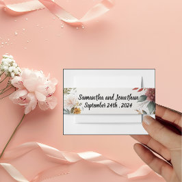 ボヘカラフルミアンフローラ結婚式招待状 招待状ベリーバンド