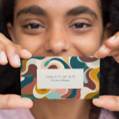 ボヘカラフルミアン抽象芸術渦巻き模様 名刺