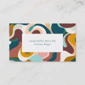 ボヘカラフルミアン抽象芸術渦巻き模様 名刺 (正面)