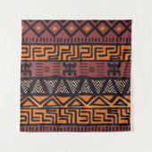 ボヘカラフルミアン部族幾何学模様 タペストリー (正面)