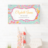 ボヘカラフルミ図解入りの、写真付きのアンペイズリーヘナ 横断幕 (インサイチュ)