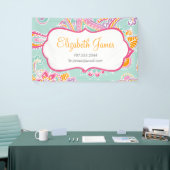 ボヘカラフルミ図解入りの、写真付きのアンペイズリーヘナ 横断幕 (トレードショー)