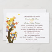 ボヘスタイリッシュミアンツリーズバックヤー結婚ズ 招待状 (裏面)