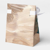 ボヘニアンボホティール(緑がかった色)ラストテラコッタ結婚式の引き出物 フェイバーボックス (裏面サイド)