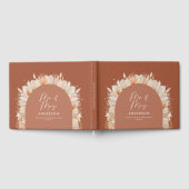 ボヘニアンボホ結婚はテラコッタの夫妻を錆ばす ゲストブック (全面)