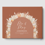 ボヘニアンボホ結婚はテラコッタの夫妻を錆ばす ゲストブック (裏面)