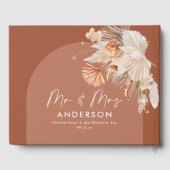 ボヘニアンボホ結婚錆テラコッタのミスターとミセスg ゲストブック (裏面)