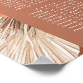 ボヘニア防錆テラコッタ結婚のシーティングプラン ポスター (角)