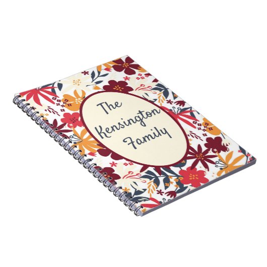 ボヘパーソナライズされたミアンファミリーノート ノートブック (右側)