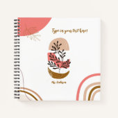 ボヘパーソナライズされたミアン先生モダンカスタム ノートブック (正面)