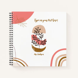 ボヘパーソナライズされたミアン先生モダンカスタム ノートブック