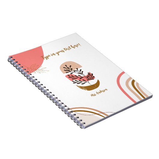 ボヘパーソナライズされたミアン先生モダンカスタム ノートブック (右側)