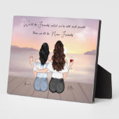 ボヘパーソナライズされたミアン最高のド友のカスタム贈り物 フォトプラーク (側面)