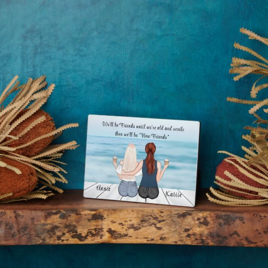 ボヘパーソナライズされたミアン最高のド友のカスタム贈り物 フォトプラーク (側面)