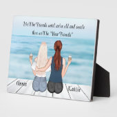 ボヘパーソナライズされたミアン最高のド友のカスタム贈り物 フォトプラーク (側面)