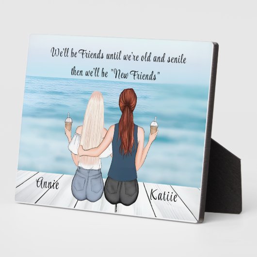 ボヘパーソナライズされたミアン最高のド友のカスタム贈り物 フォトプラーク (側面)