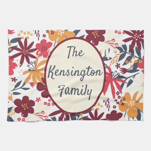 ボヘパーソナライズされたミナキッチンタオル キッチンタオル (横)